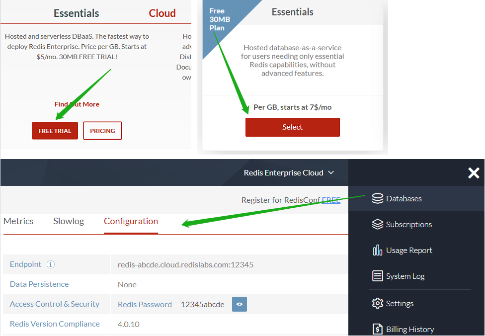 redislabs register