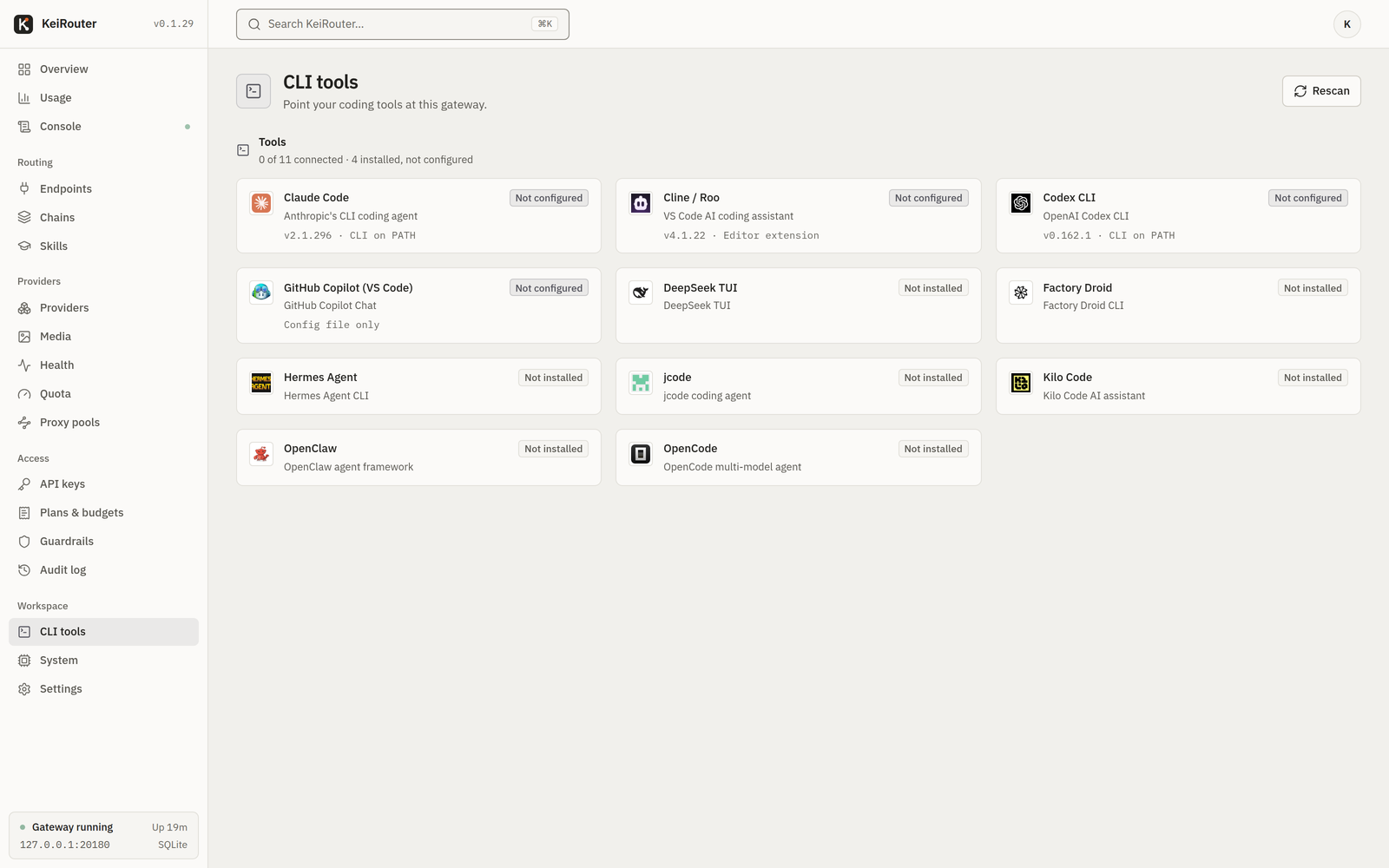 CLI tools page