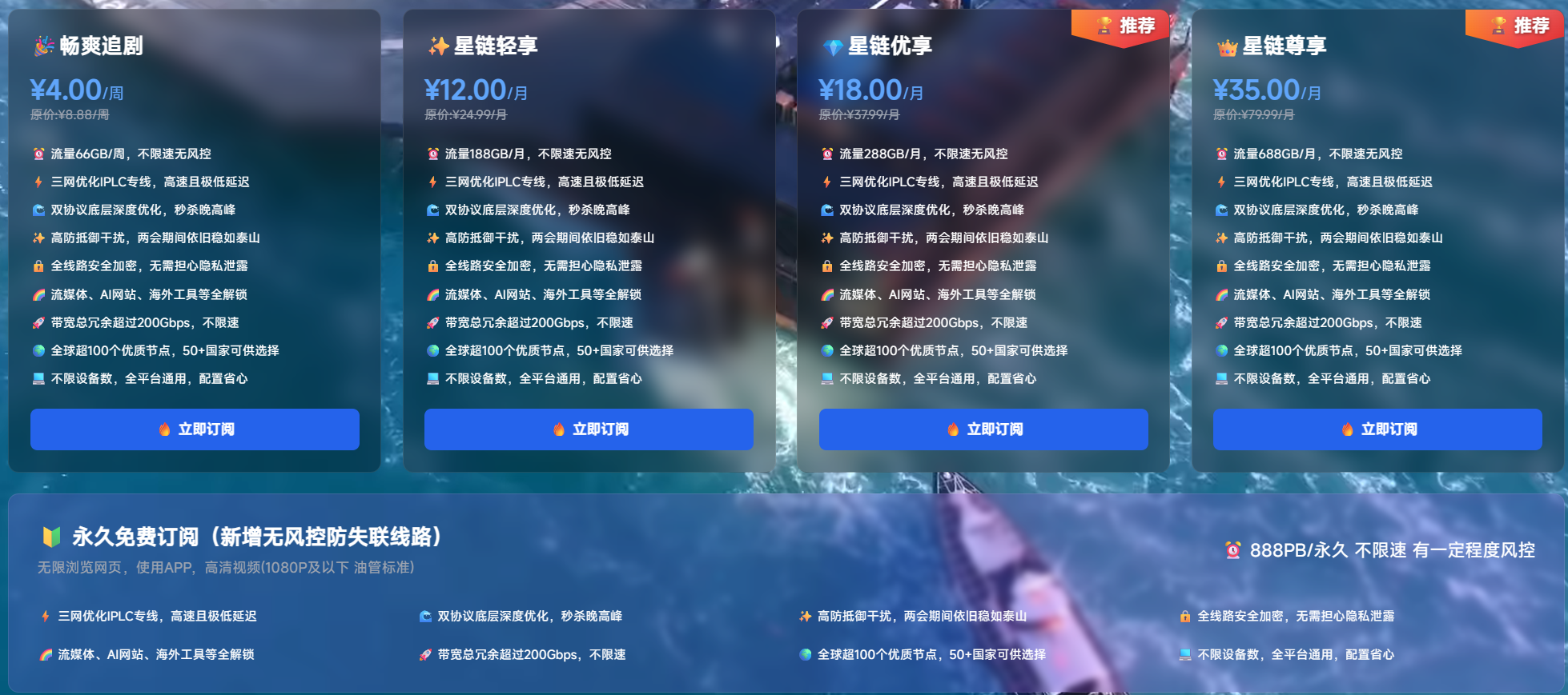 套餐价格