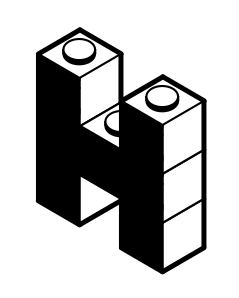 Hyntax project logo — lego bricks in the shape of a capital letter H