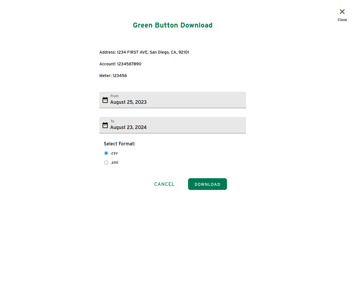 Select Time Window and Format
