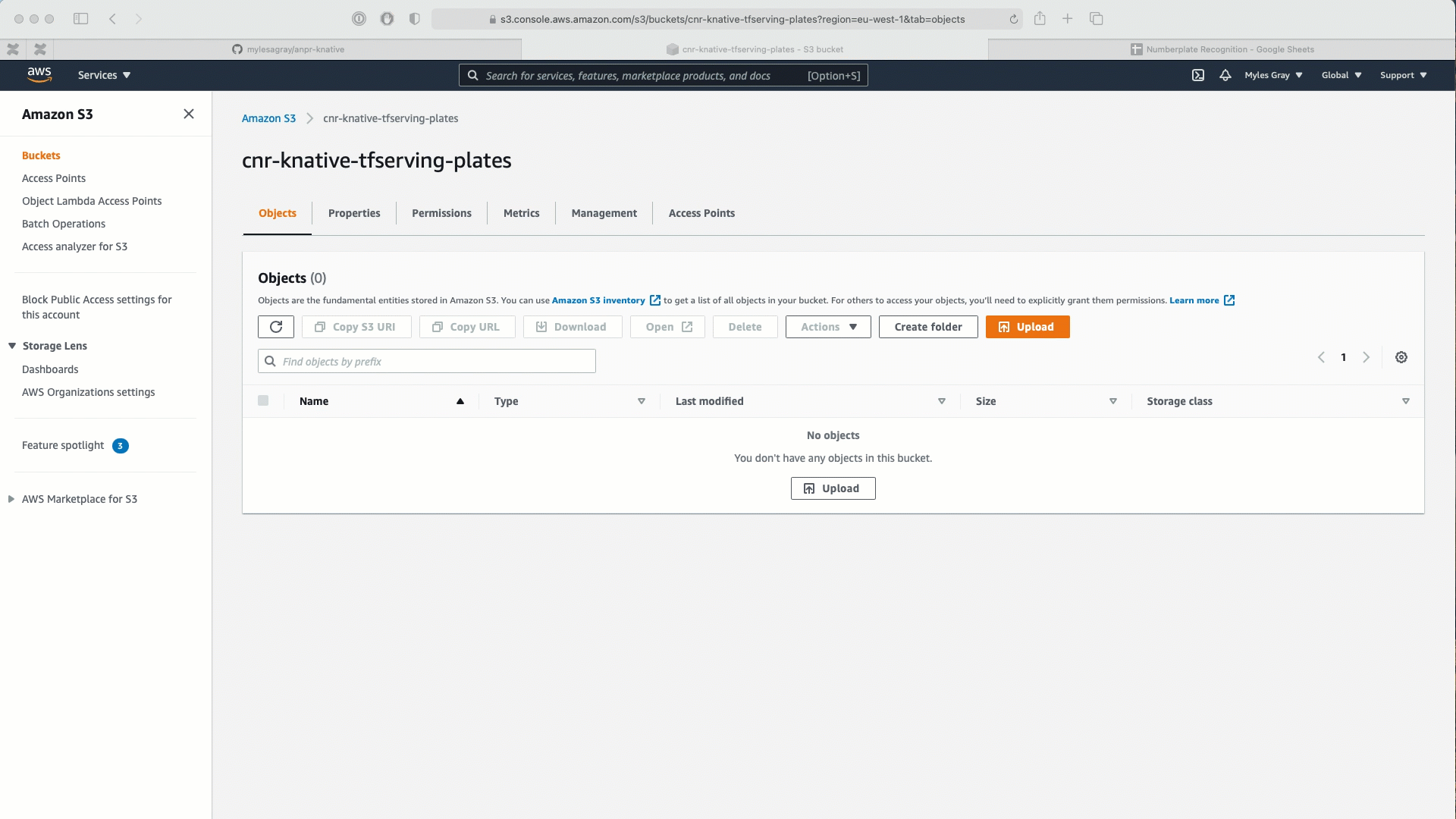 Demo of app inferring a number plate