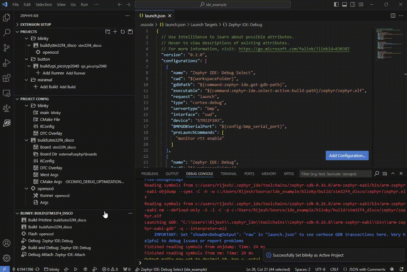 Demonstrating MenuConfig