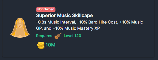 Superior Music Skillcape