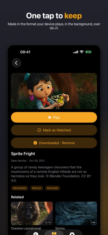 Downloading a video on iPhone