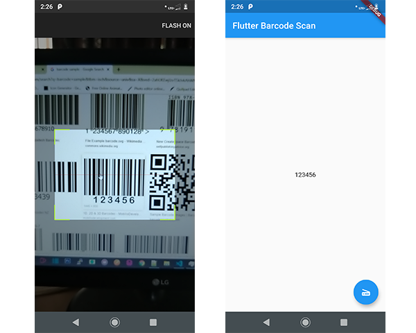 The Flutter barcode scan From Myvsparth Code Monkey