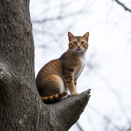 Cat on a tree