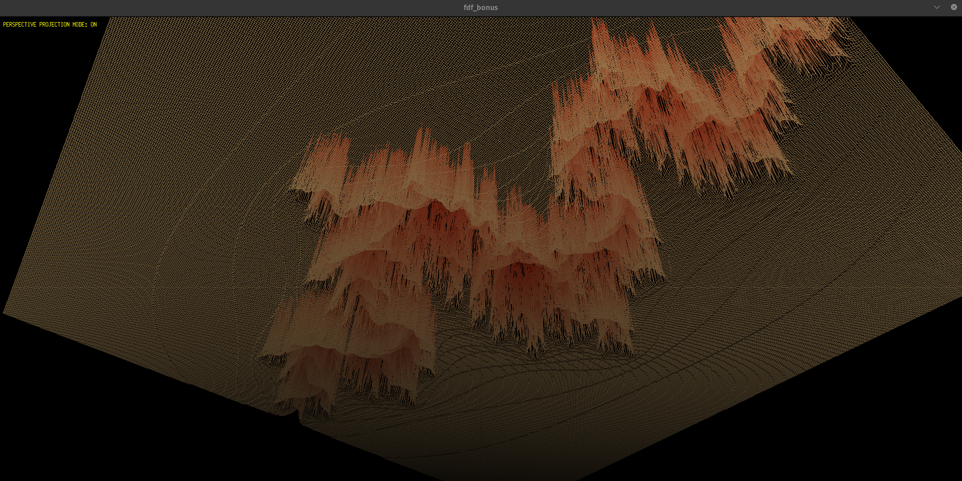 Bottom view. Perspective proj. Depth shade on. Default color