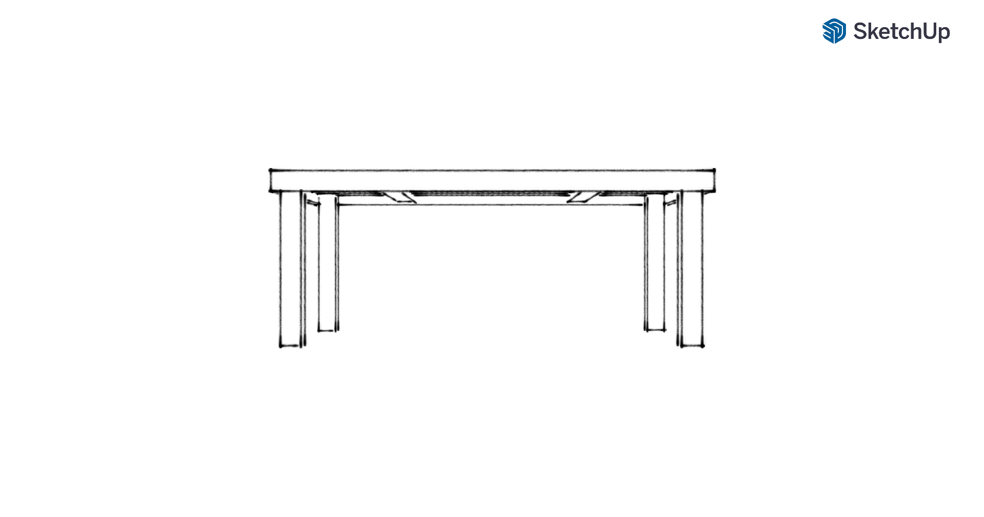 Elevation Of Picnic Table sketch