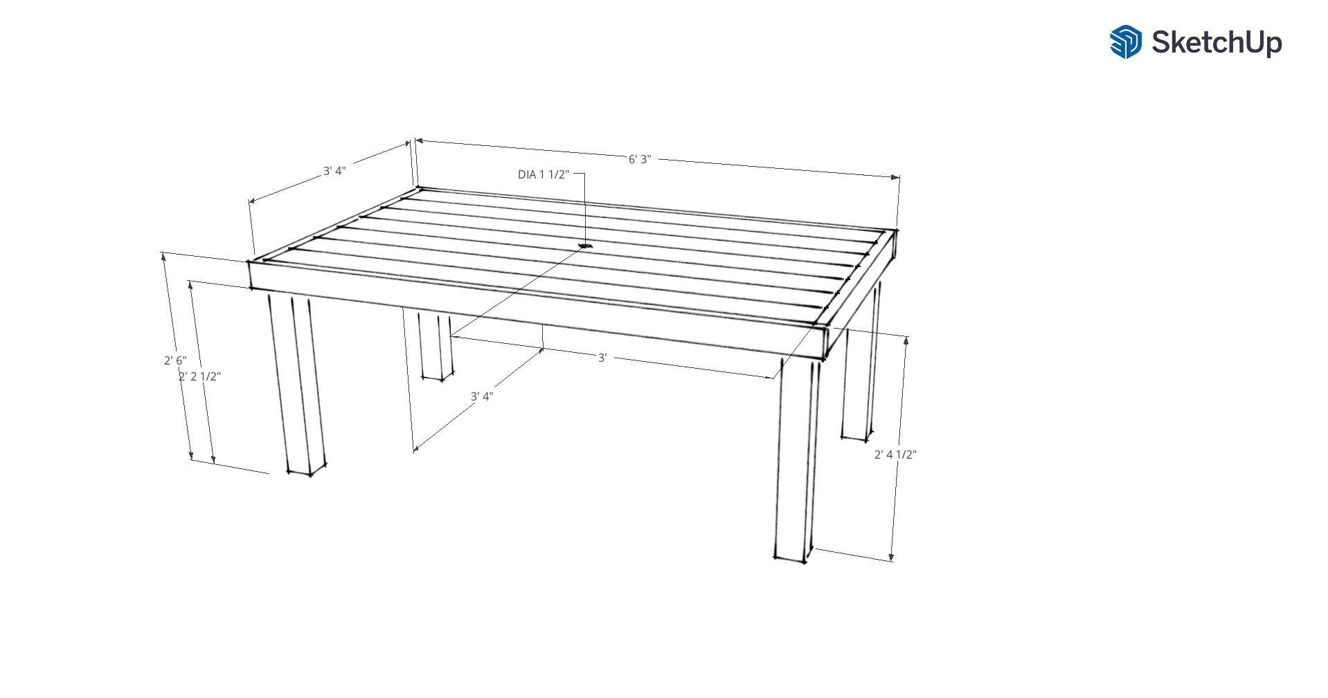 Image Of Picnic Table sketch