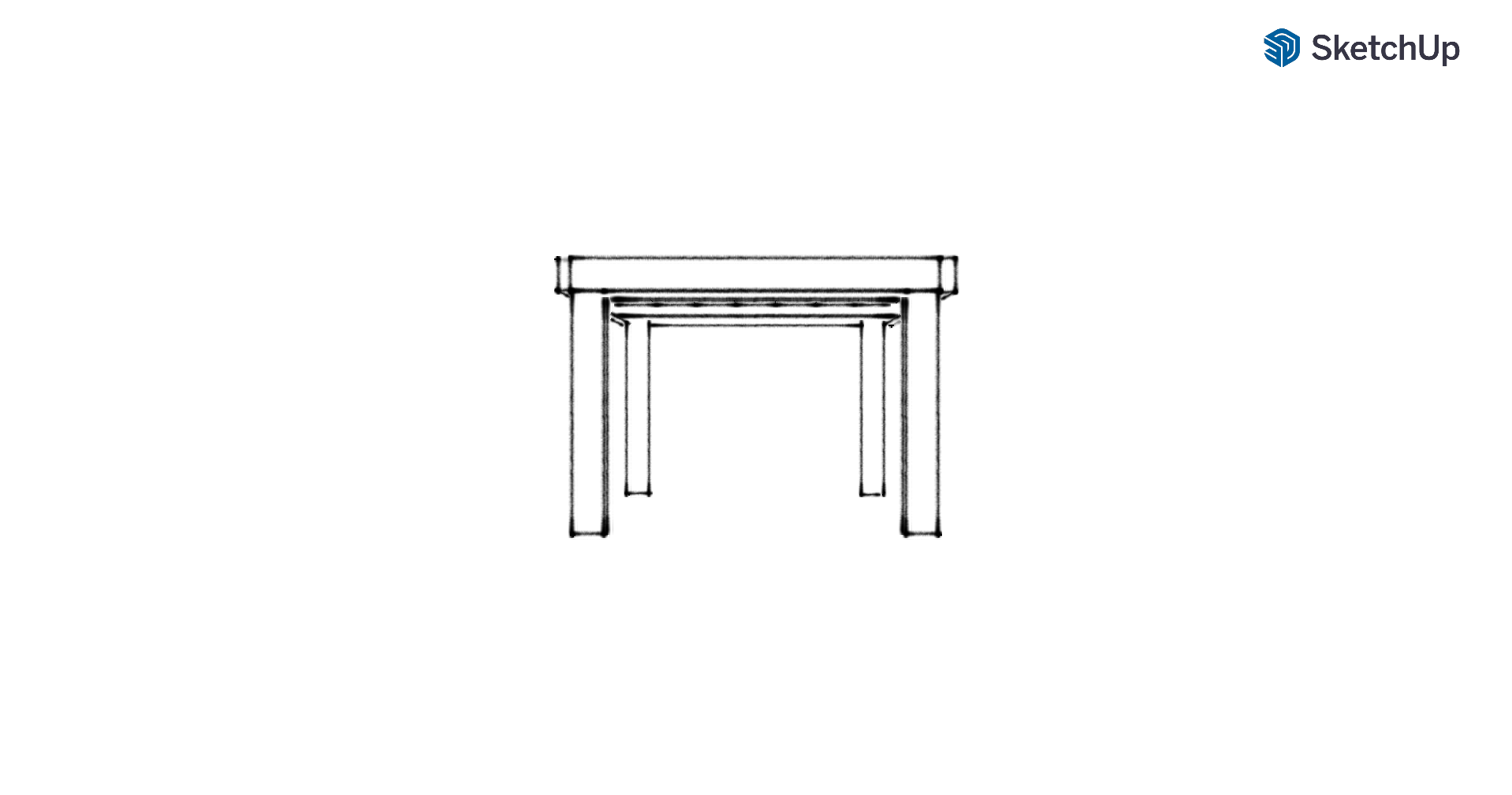 Side Elevation Of Picnic Table sketch