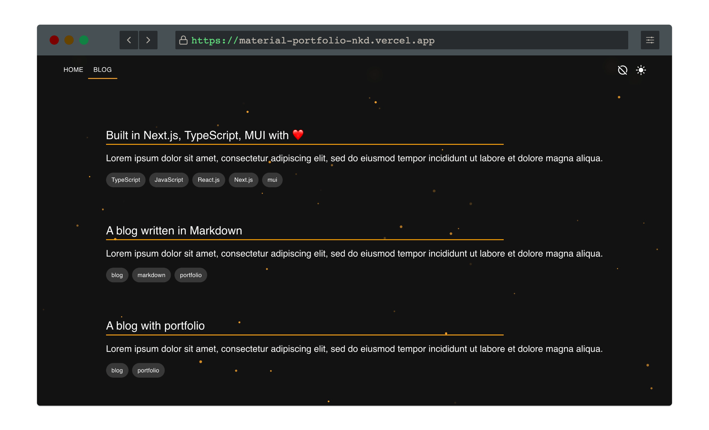 Blog Dark mode