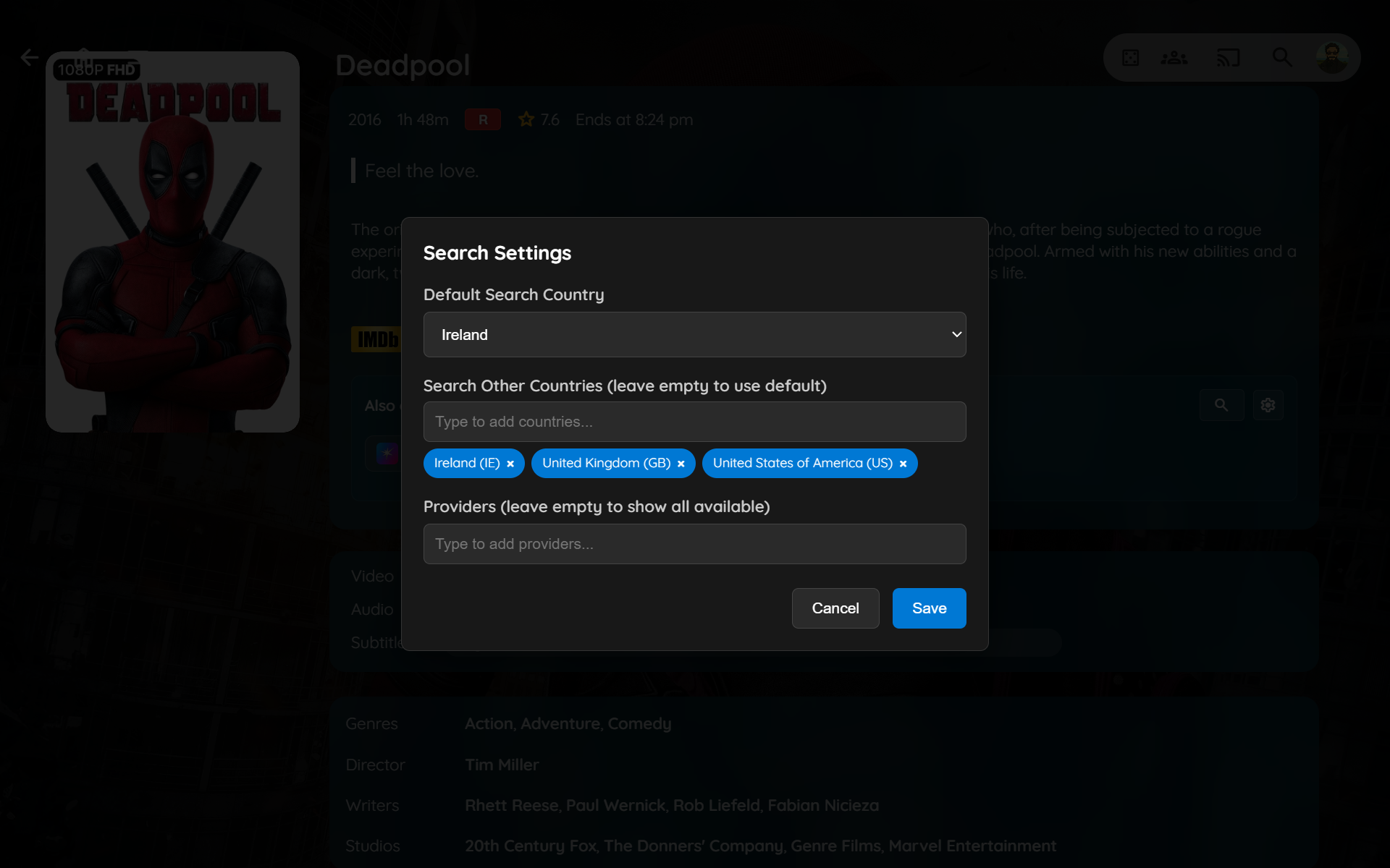 Search Settings