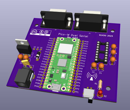 Pico w dual serial, from the project README
