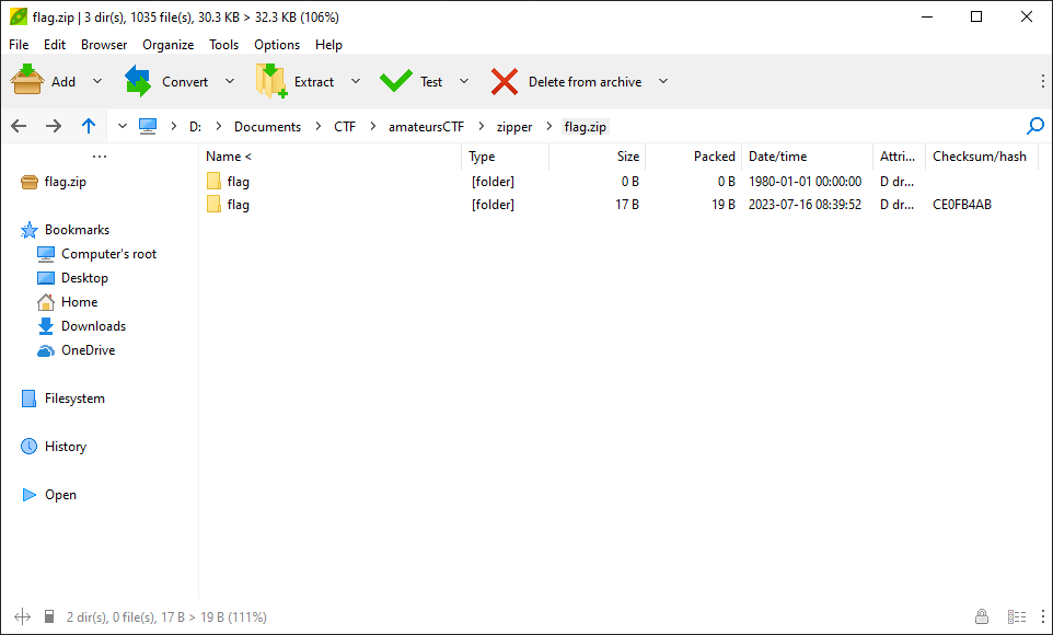 Two same name directory but different modified date