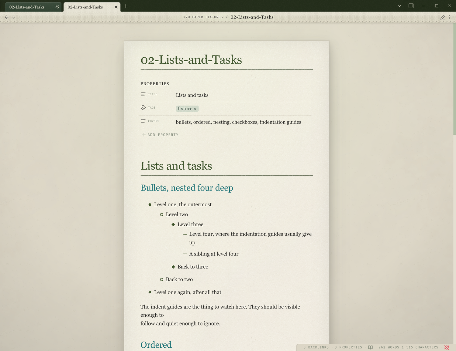 Lists and tasks