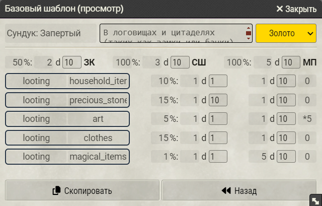 Стандартный пресет