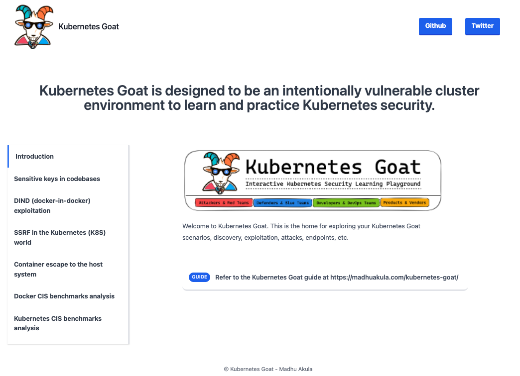 Kubernetes Goat Home