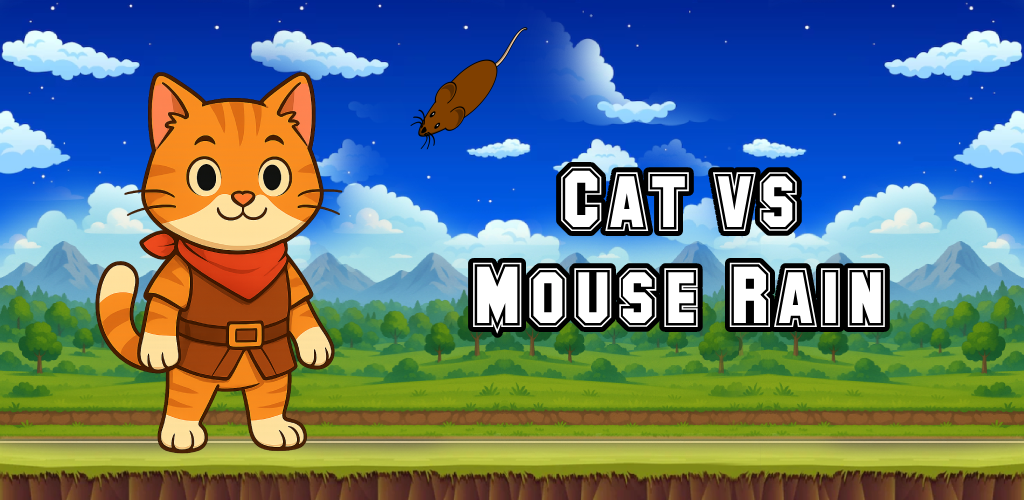 Cat vs Mouse Rain Feature Graphic
