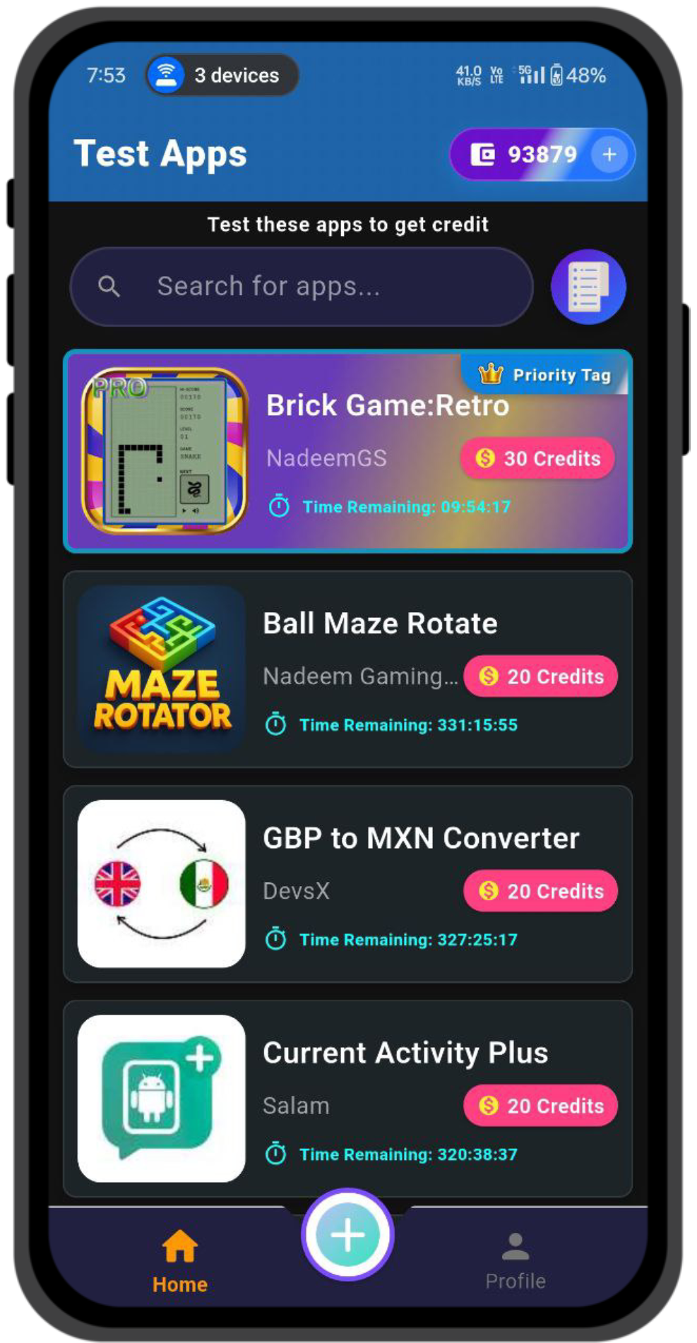 Main App Interface Screenshot
