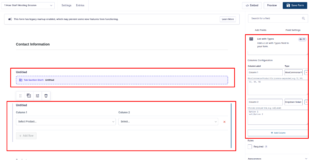 Gravity Forms Editor Settings