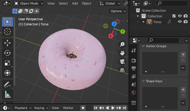 Donut Model In Blender