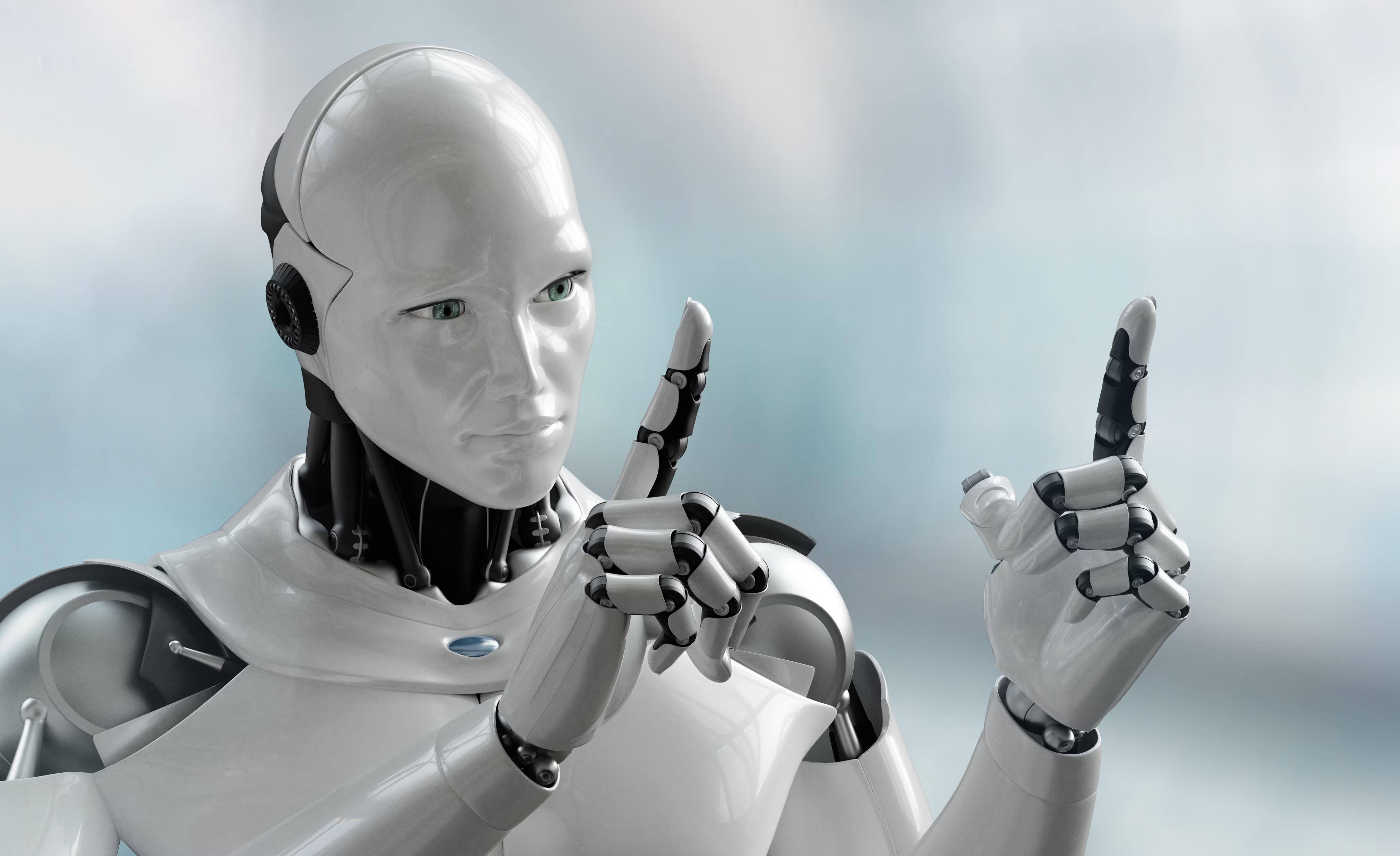 A humanoid robot illustrating the security risks of physical AI