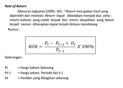 Menentukan Target Return Investasi Saham