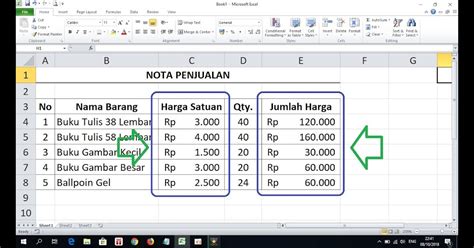 Rumus Perkalian Excel