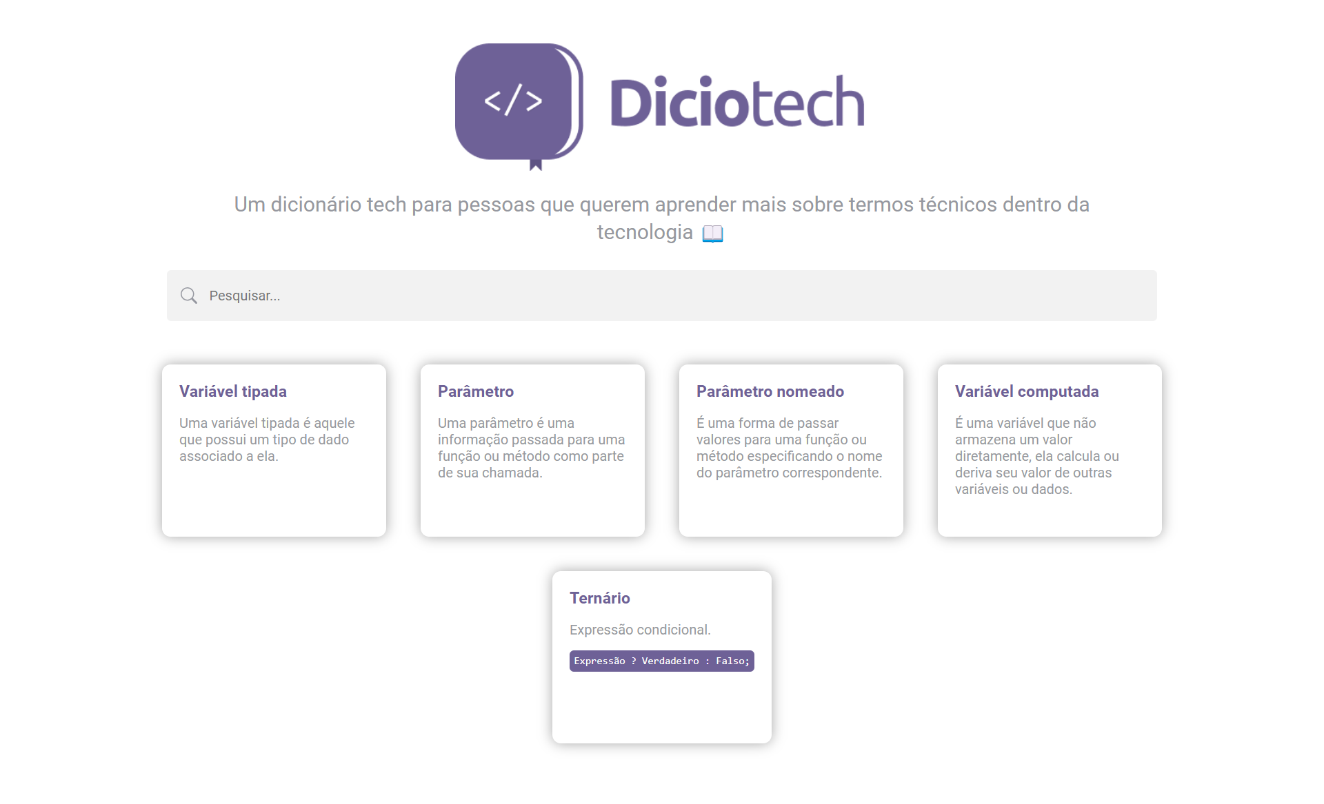 Imagem de captura do site do Diciotech