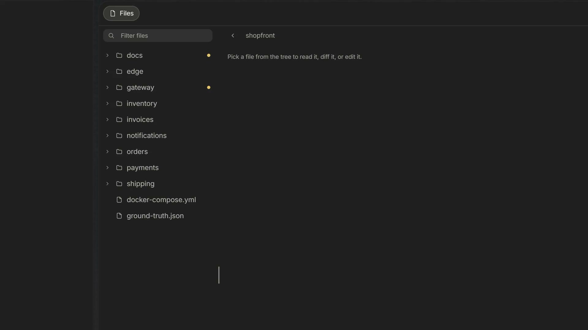Files with a one-line breadcrumb and rendered Markdown