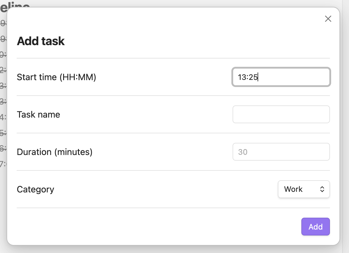 Add task screenshot