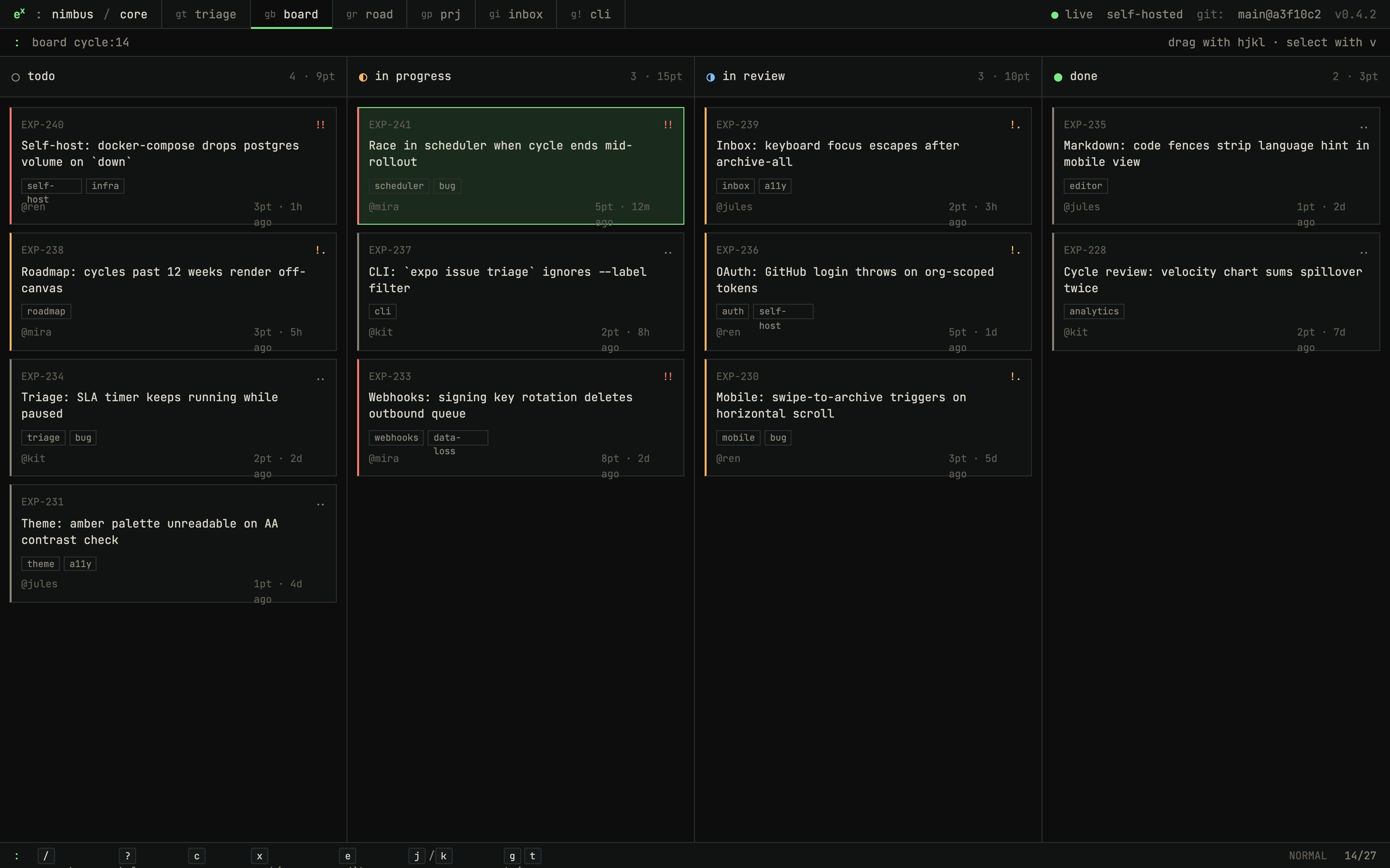 exponential board view