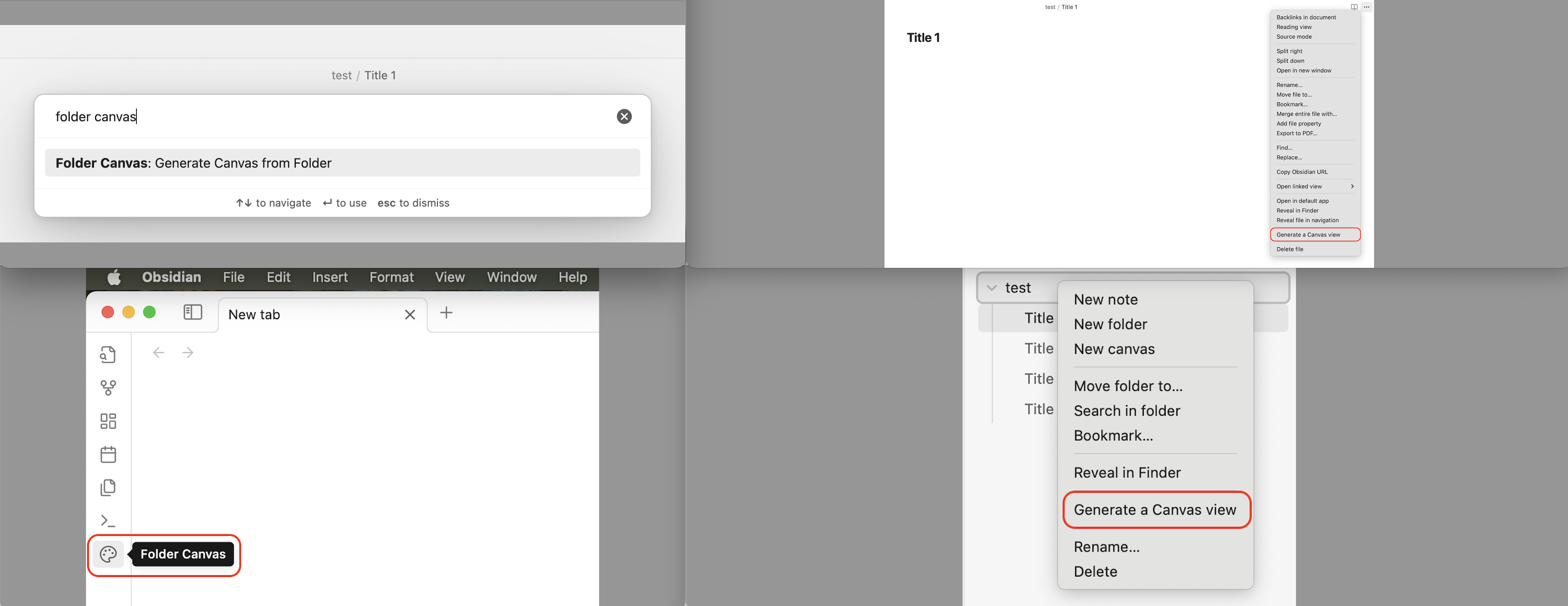 Folder Canvas Command