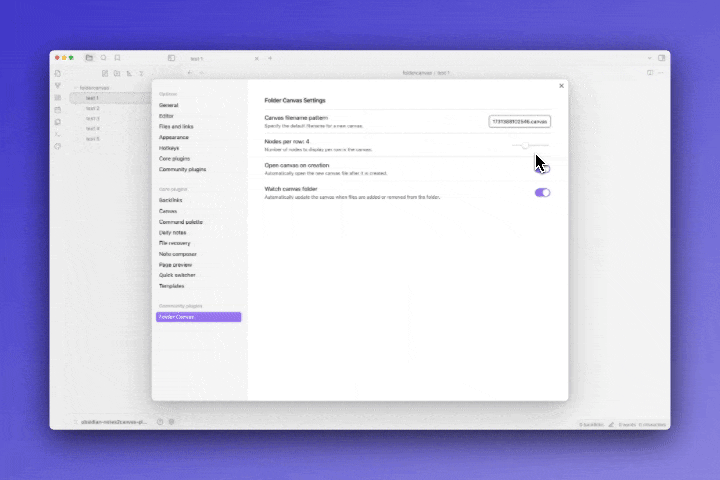 Folder Canvas Demo