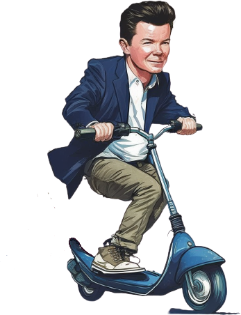Rick rolling on a roller (8