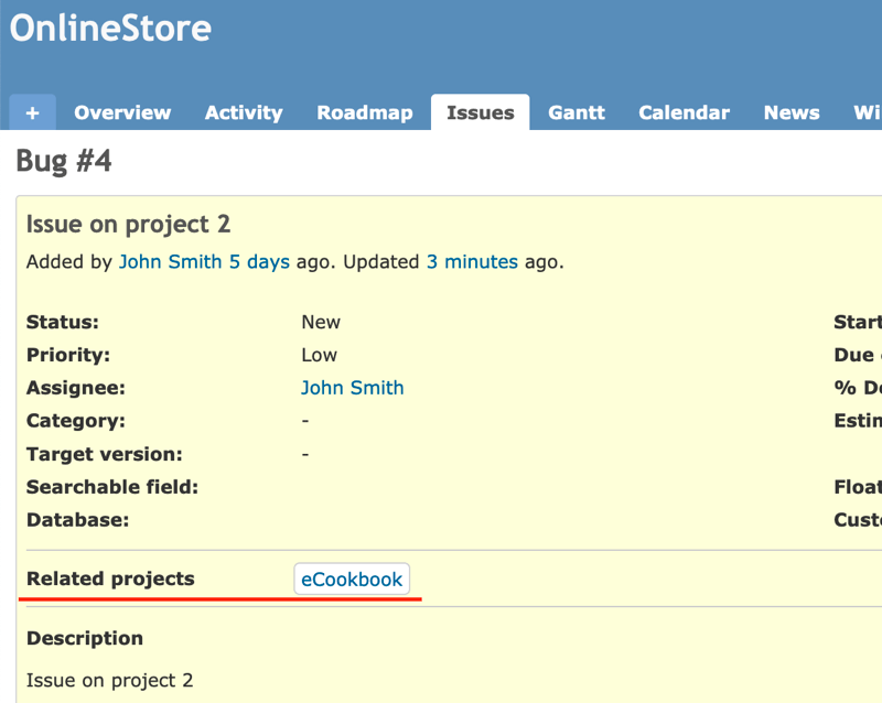 redmine_multiprojects_issue screenshot