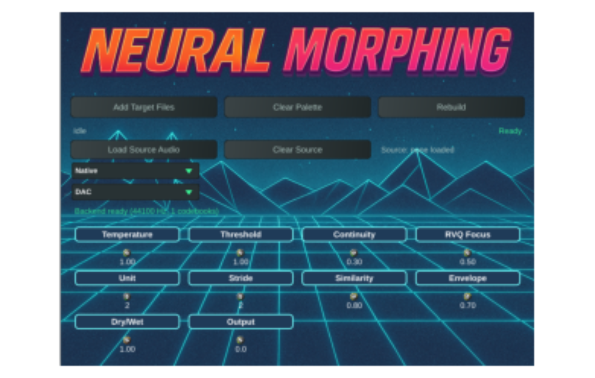 原论文 Figure 3:Standalone Neural Morphing interface.