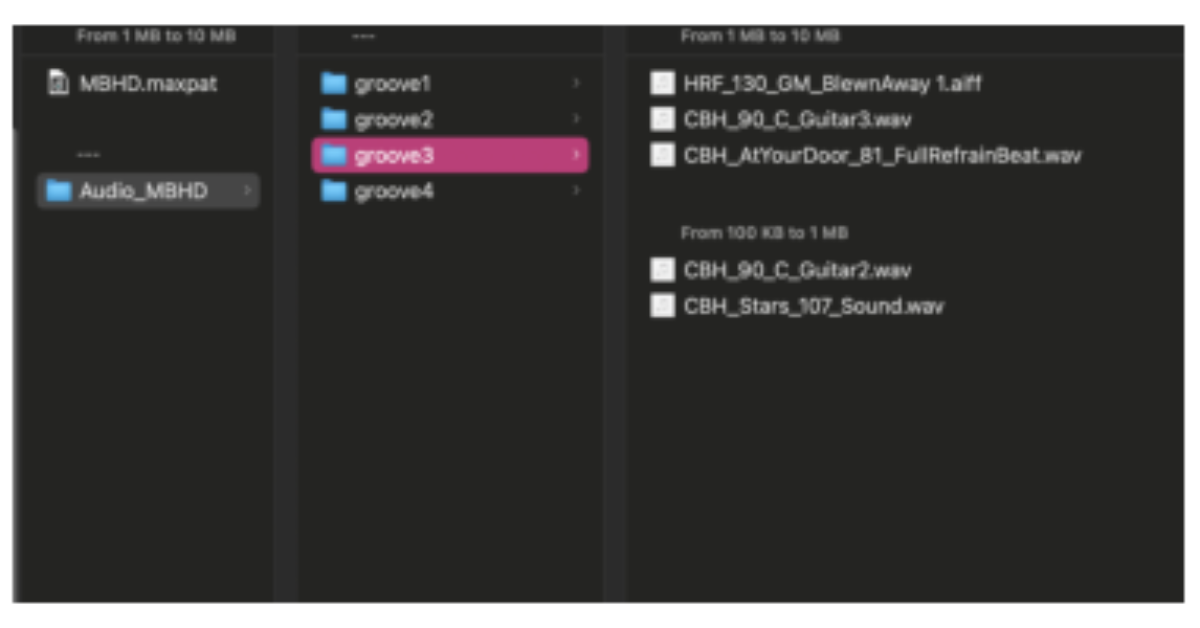 原论文 Figure 3:Folder hierarchy and file naming conventions used for groove- based audio content.