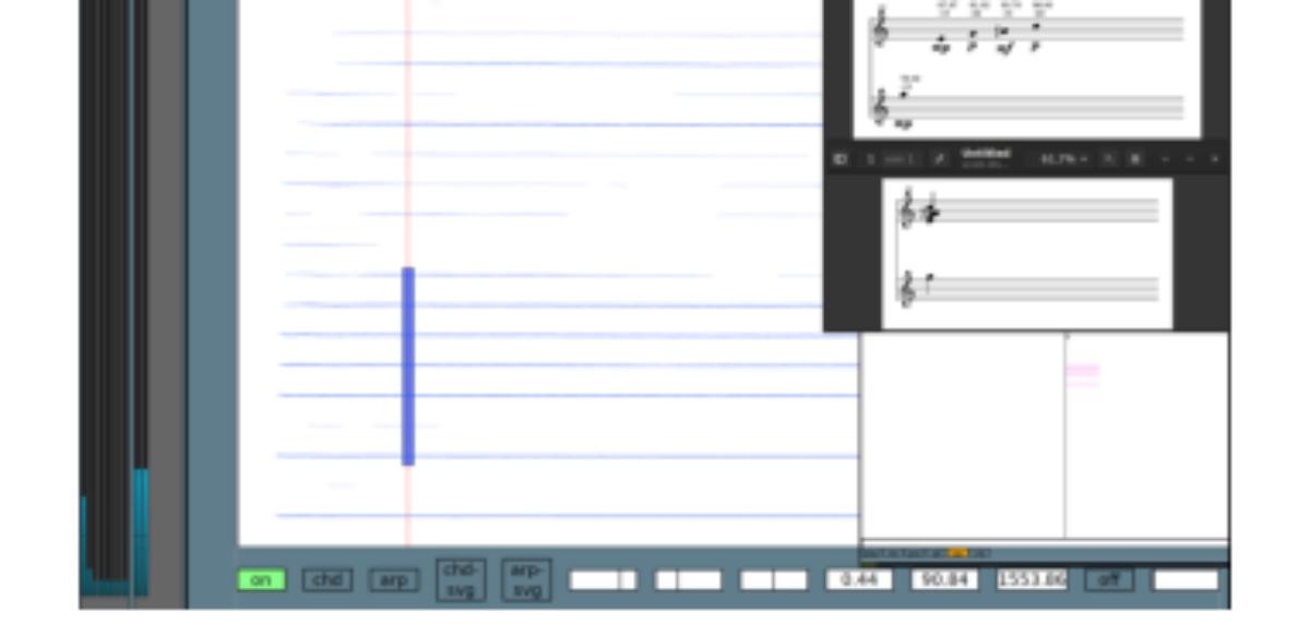 原论文 Figure 3:Example of the interactive realtime FFT explorer of Clamps: The position of the vertical blue…