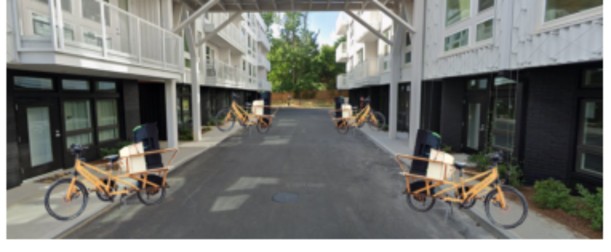 原论文 Figure 4:Setup of BIKES at SITE for an interactive instal- lation.