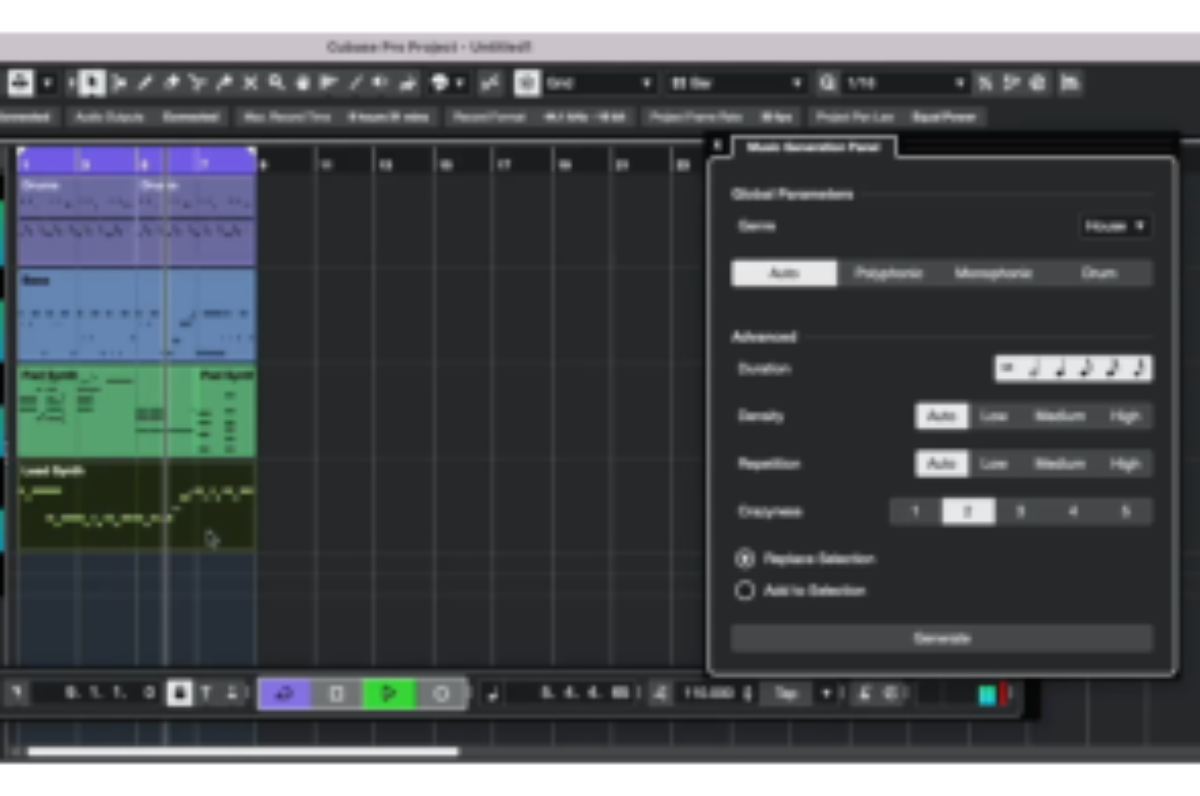 原论文 Figure 1:MMM-Cubase v2 Plugin in Cubase
