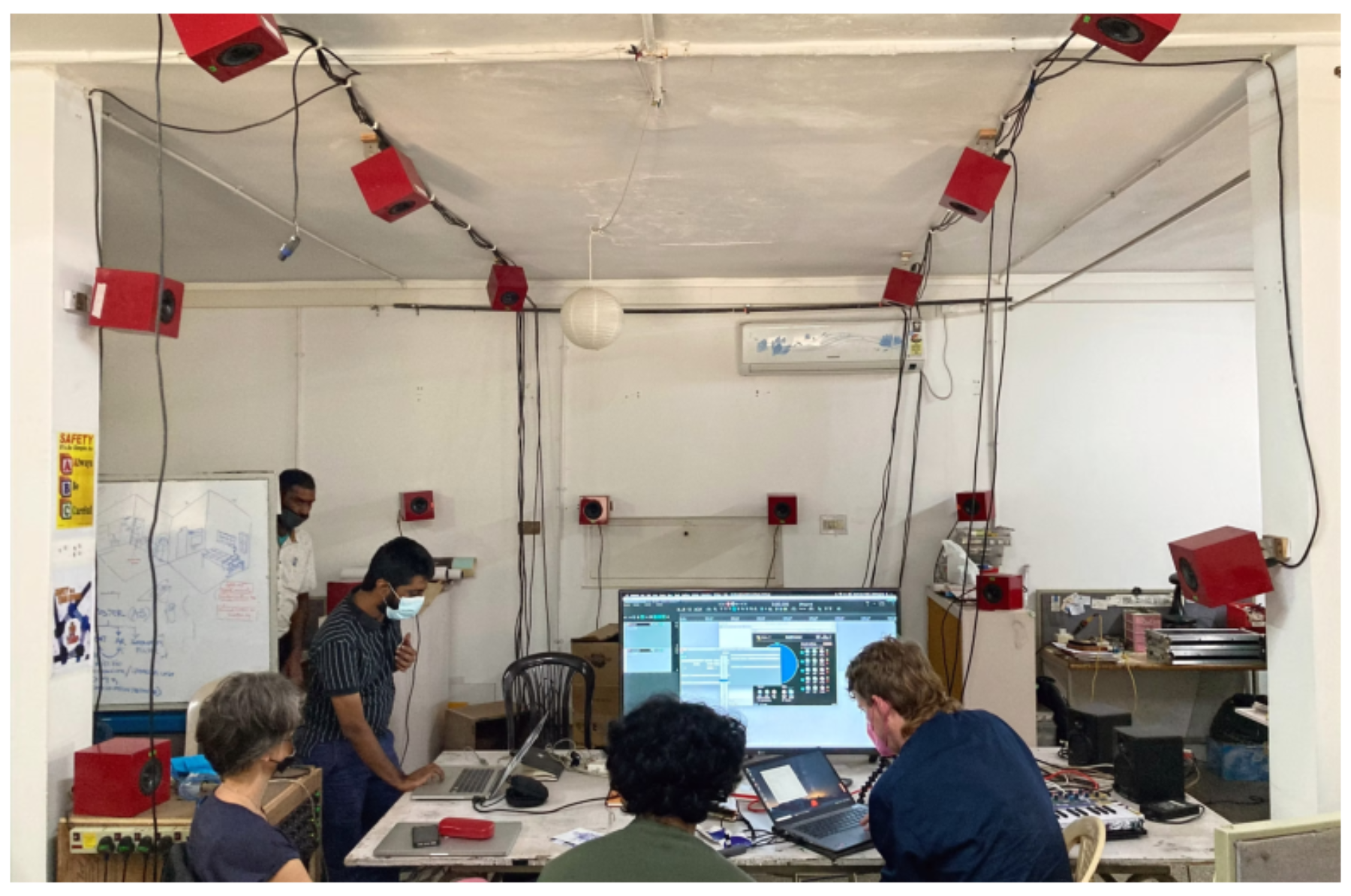 原论文 Figure 1:The 3D Sound Lab at TheISRO, featuring 32-channel spatial audio system built in 2017 through Felix…