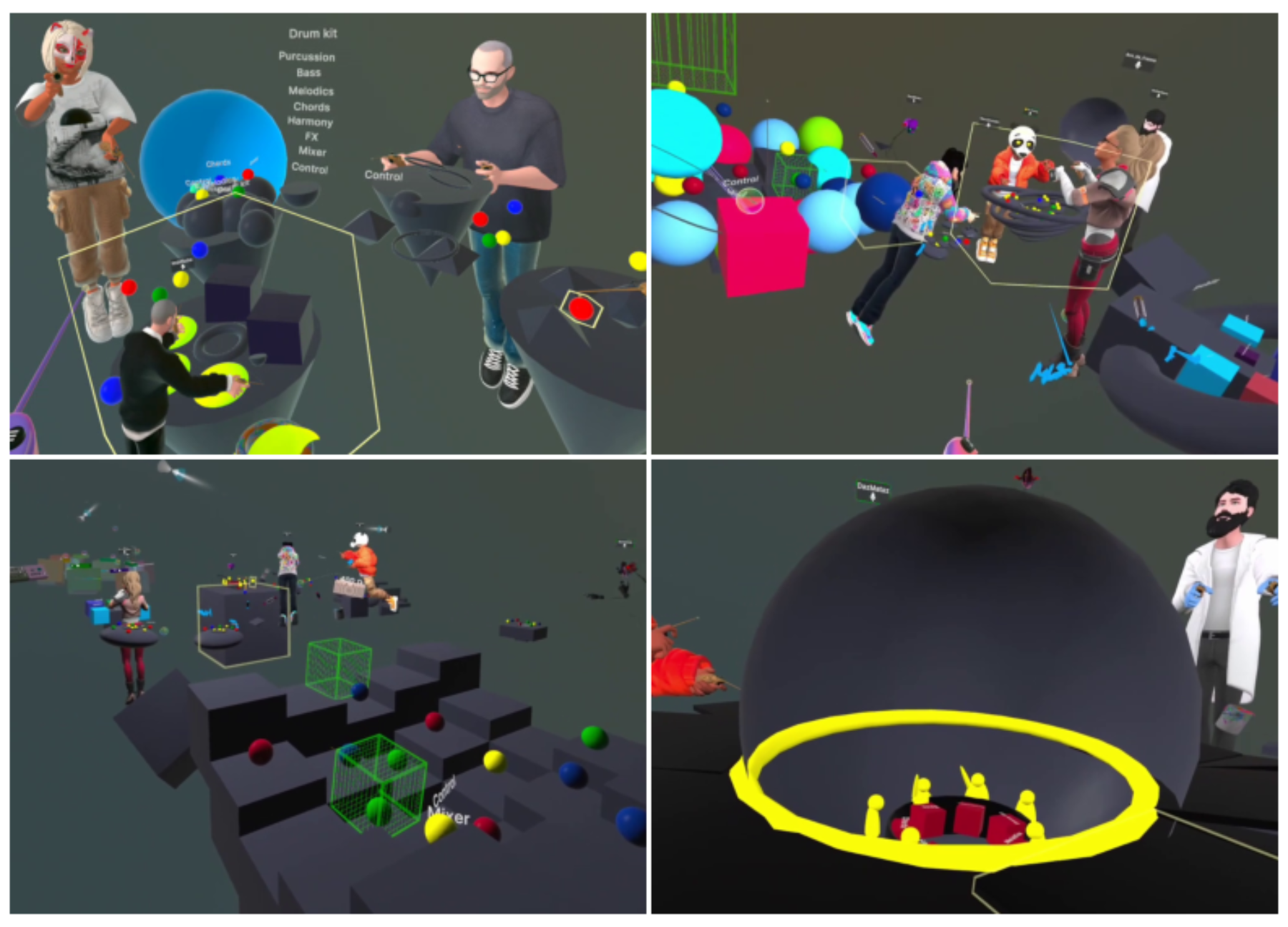 原论文 Figure 4:Four screenshots taken from the recordings of the co-design session of the second workshop.