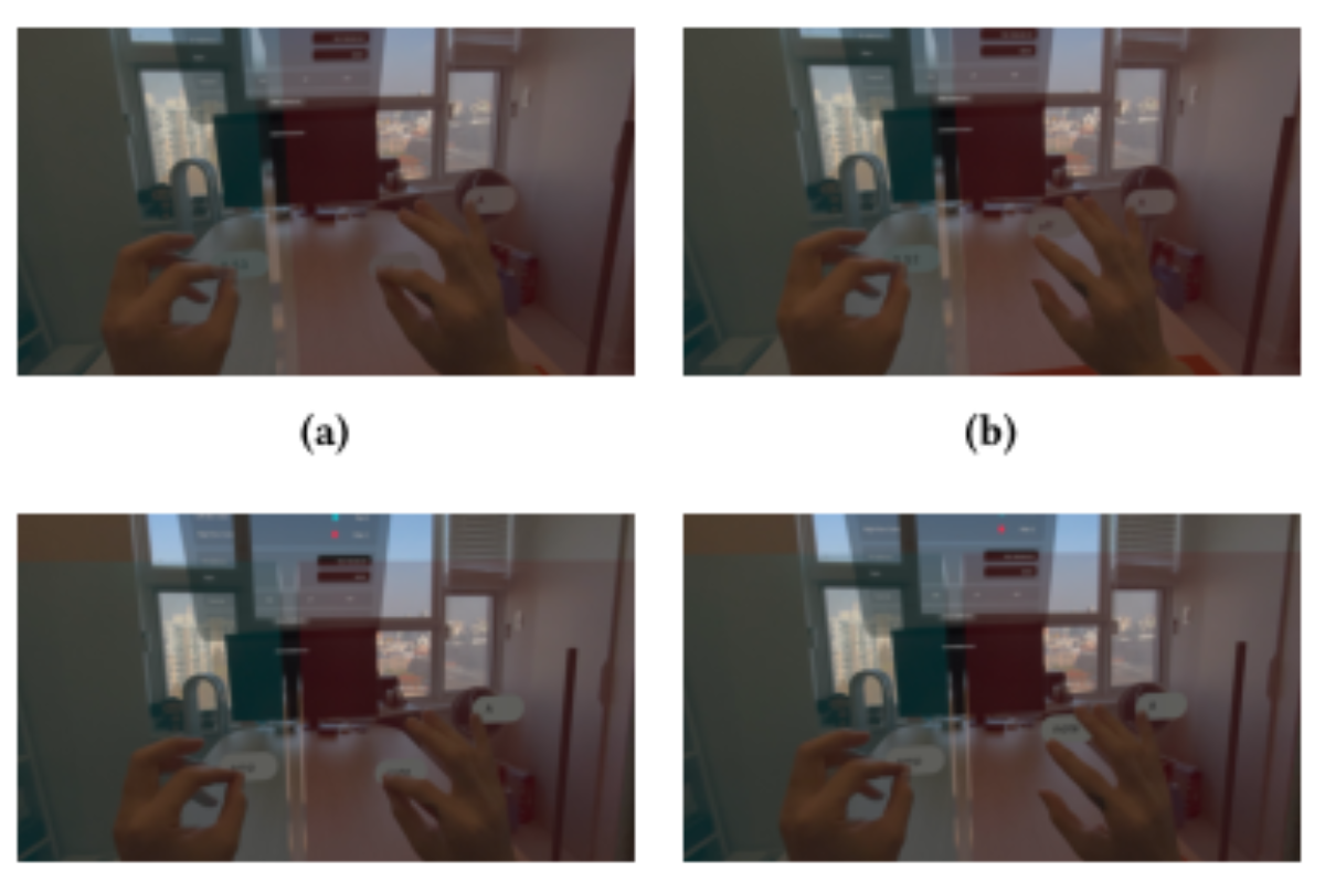 原论文 Figure 4:Examples of gesture states relative to the bound- ary box: (a) box-in pinch, (b) box-in release,…