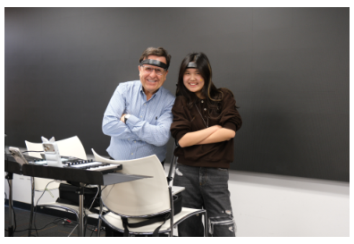 原论文 Figure 6:The Joy of Bio-Interactive Music: Shiying (Amy) Chen and Dr.B following their final dress…