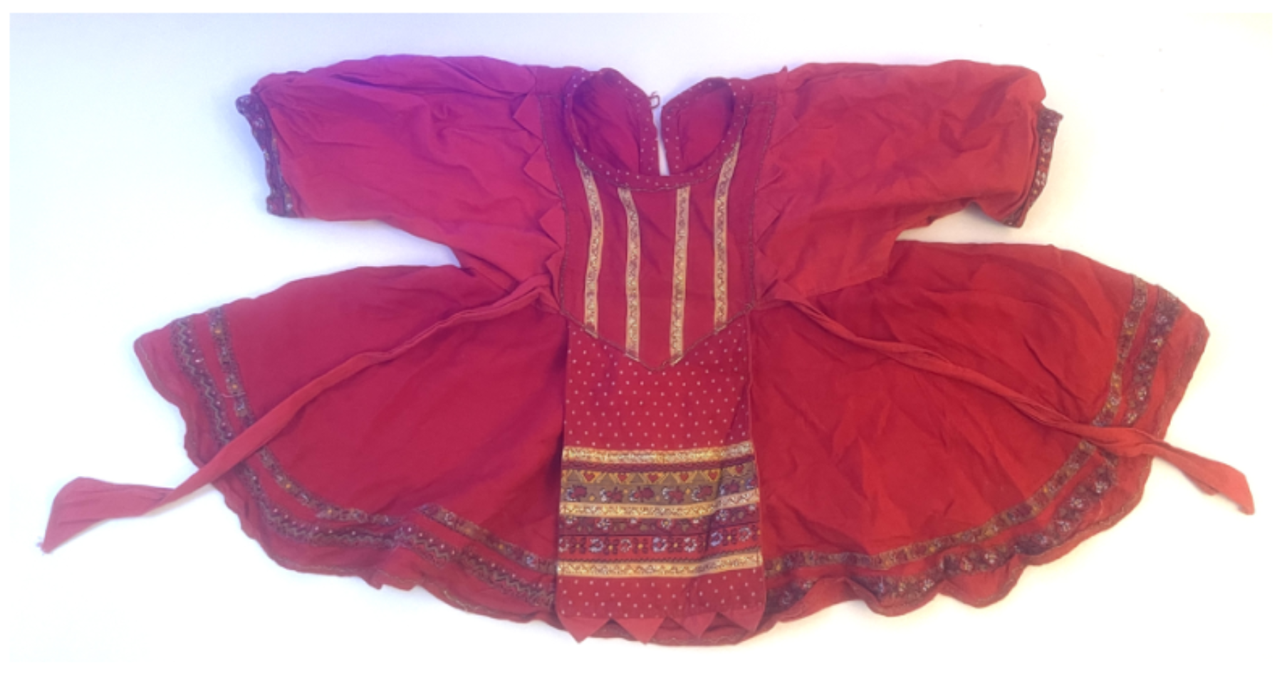 原论文 Figure 1:Baby Perednik, a Rushnyk worn on the body, made for Sofy Yuditskaya at the time of her birth