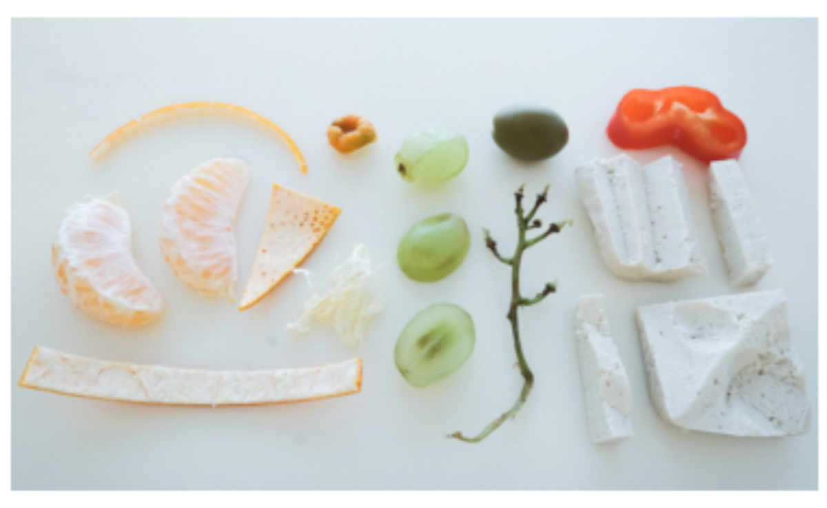 原论文 Figure 4:An example spread of prepared food items used.