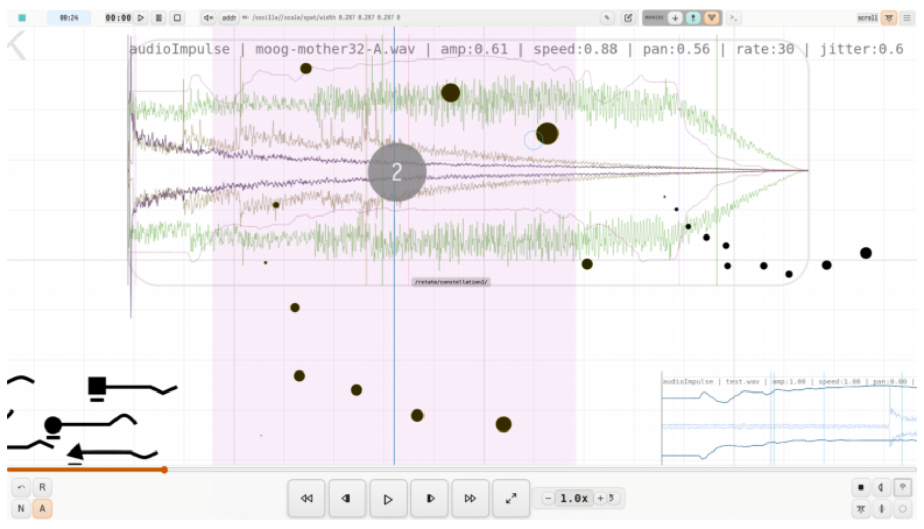 原论文 Figure 1:An Oscilla score in scroll mode.