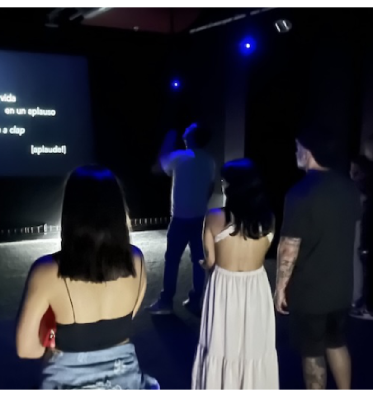 原论文 Figure 1:Audiences in the installation. Photo by Ron Herrema